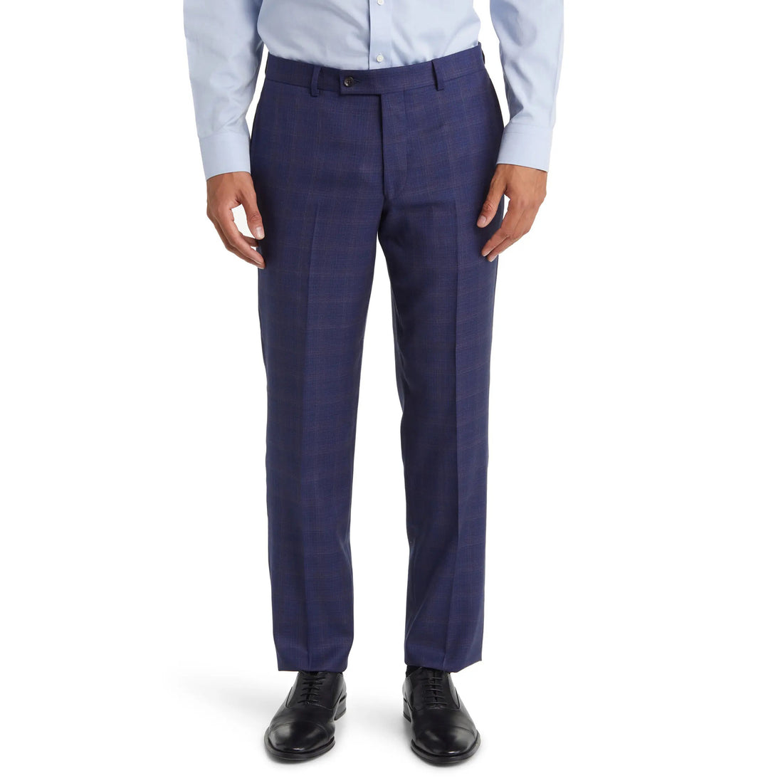Blue Check Esprit Modern Fit Loro Piana Wool Suit - Jack Victor