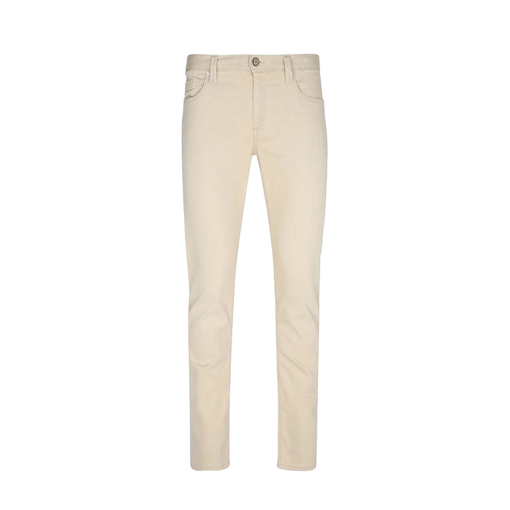 Beige Premium Regular Fit Soft Ultralight Five Pocket Pants - ALBERTO - Boutique Jacques International