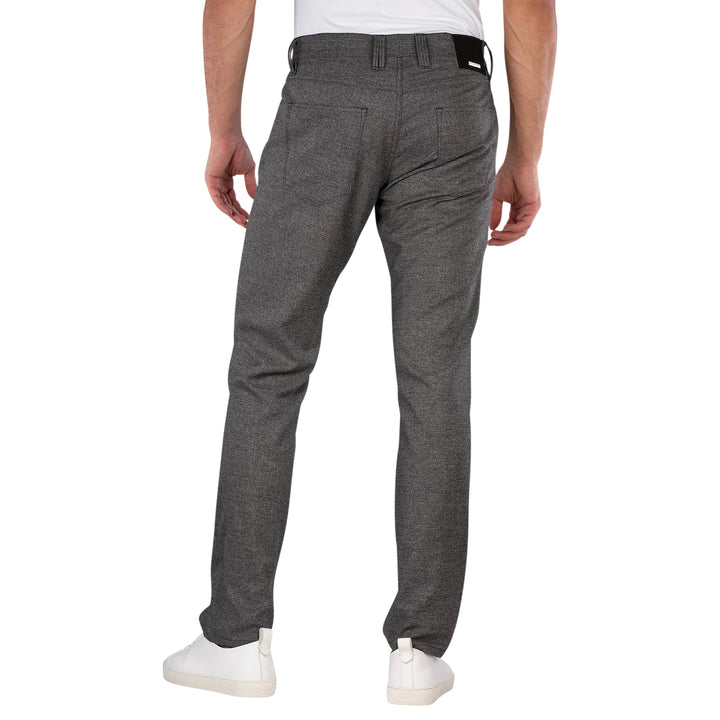 Gray Bi-Colour Ceramica Pipe Five Pocket Pants - ALBERTO