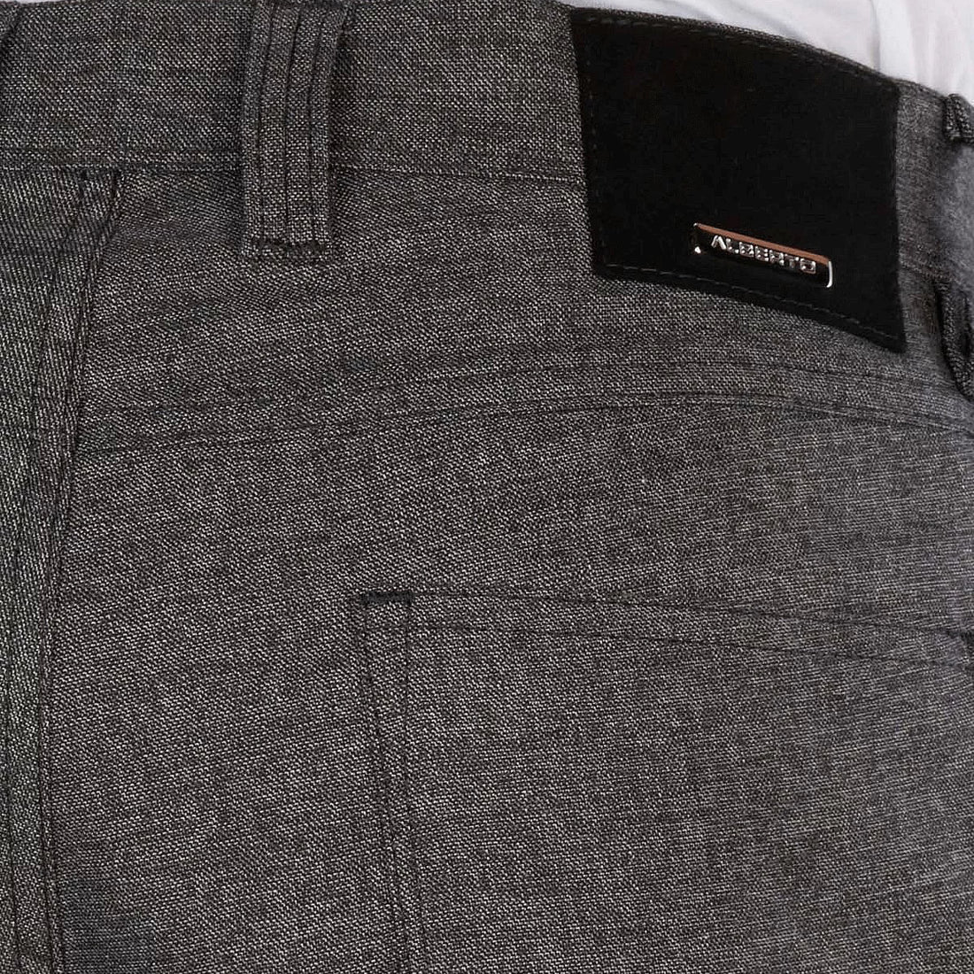 Gray Bi-Colour Ceramica Pipe Five Pocket Pants - ALBERTO