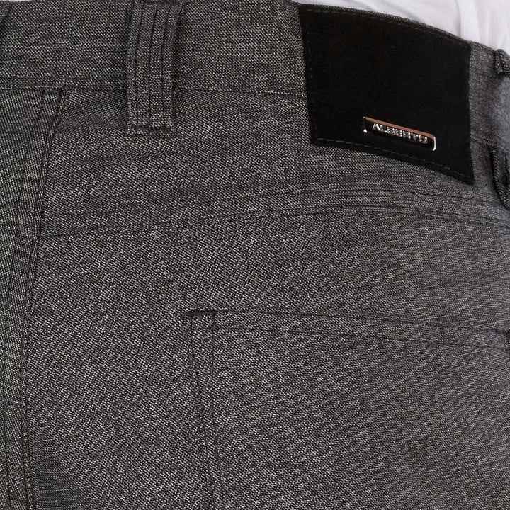 Gray Bi-Colour Ceramica Pipe Five Pocket Pants - ALBERTO