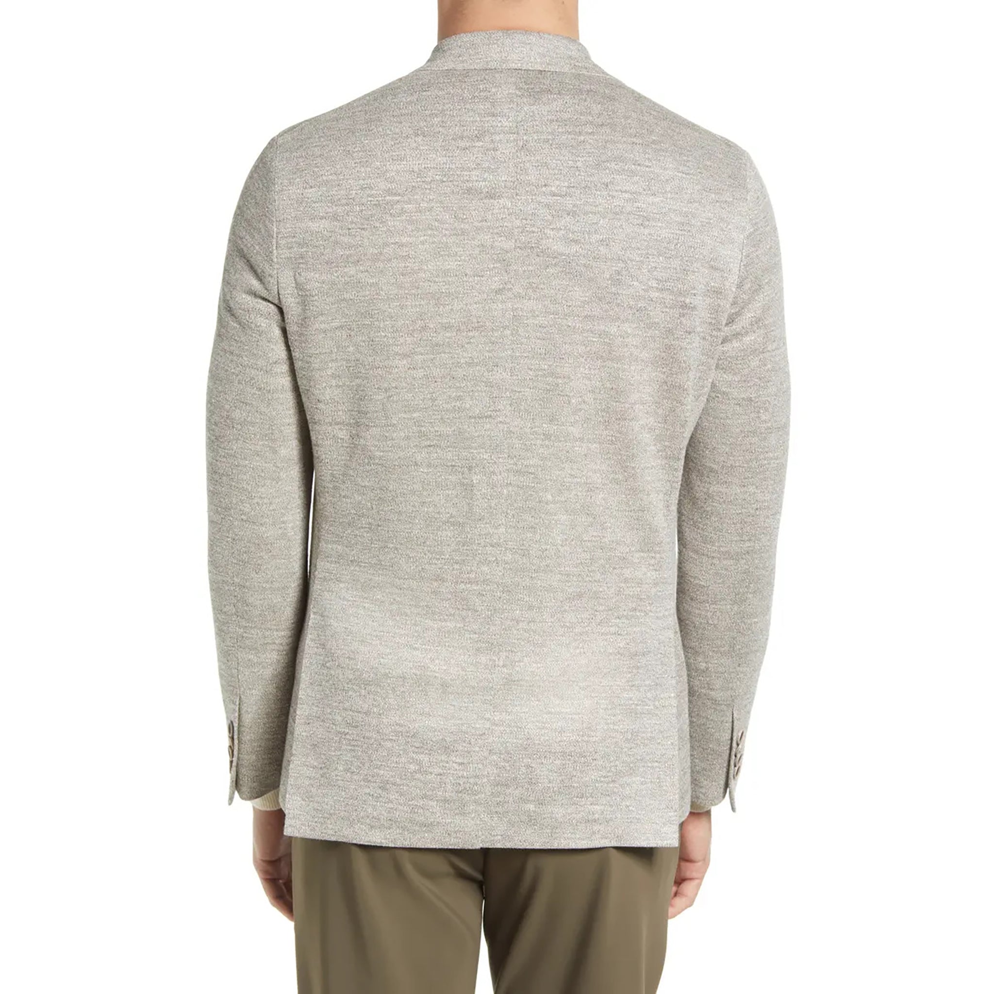 Oatmeal Mouliné Hampton Contemporary Fit Linen Knit Sport Jacket - Jack Victor