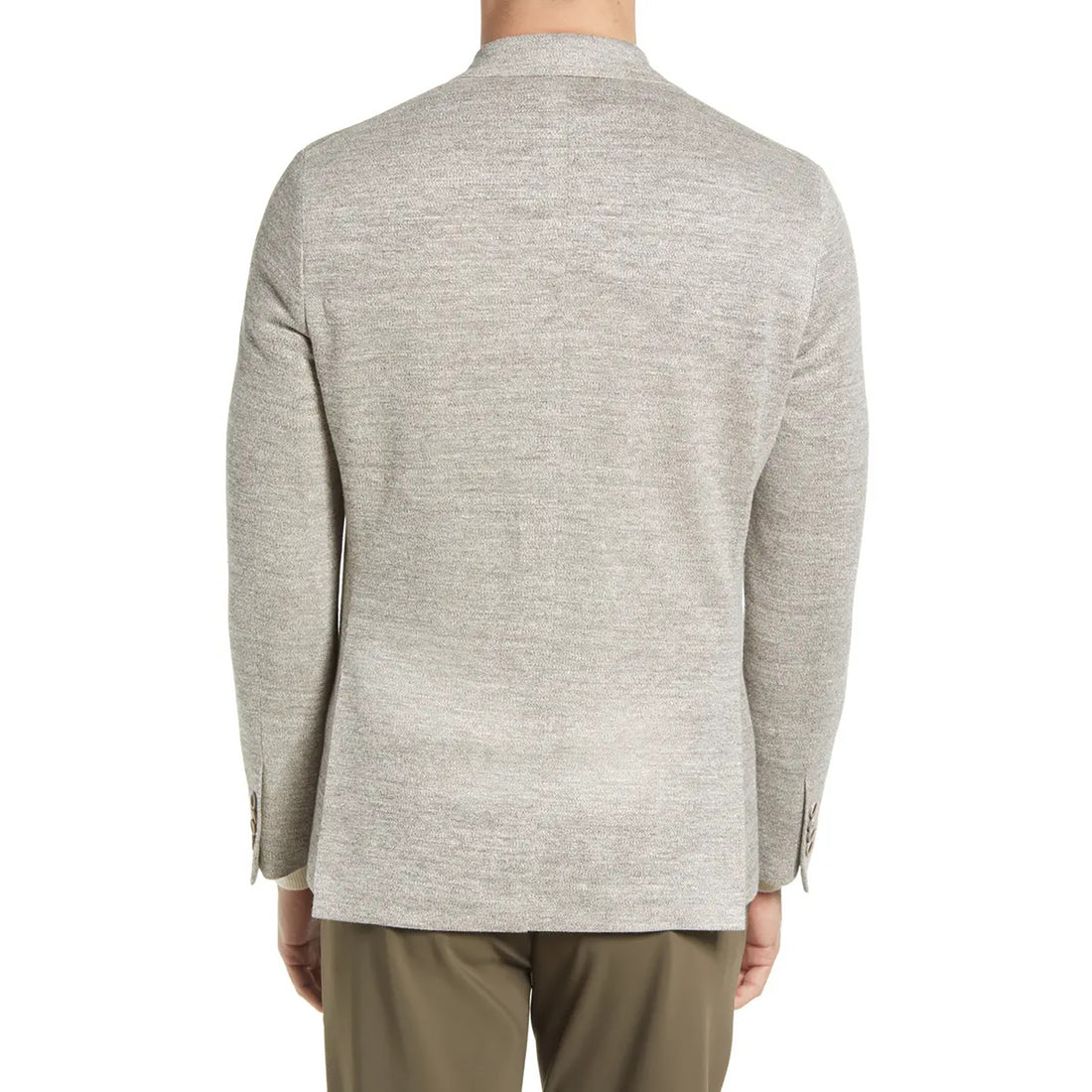 Oatmeal Mouliné Hampton Contemporary Fit Linen Knit Sport Jacket - Jack Victor