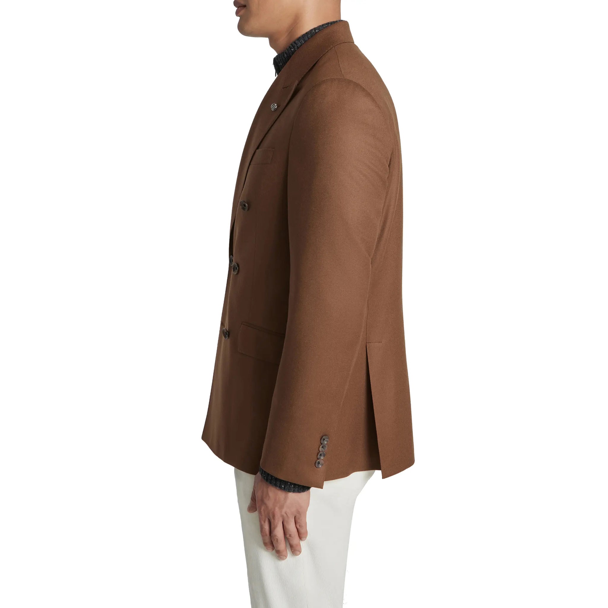 Tobacco Brown Double Breasted Martin Contemporary Fit Sport Jacket - Jack Victor