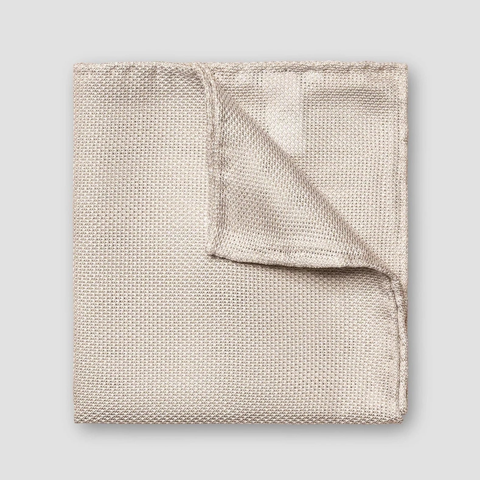 Light Beige Grenadine Silk Pocket Square - ETON