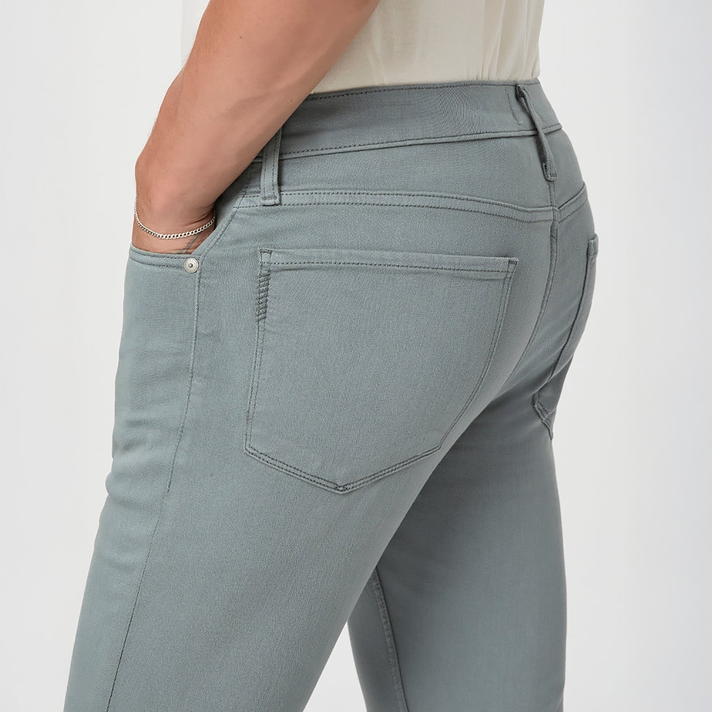 Lennox - Evening Hills Green - Slim Fit Five Pocket Jean - PAIGE