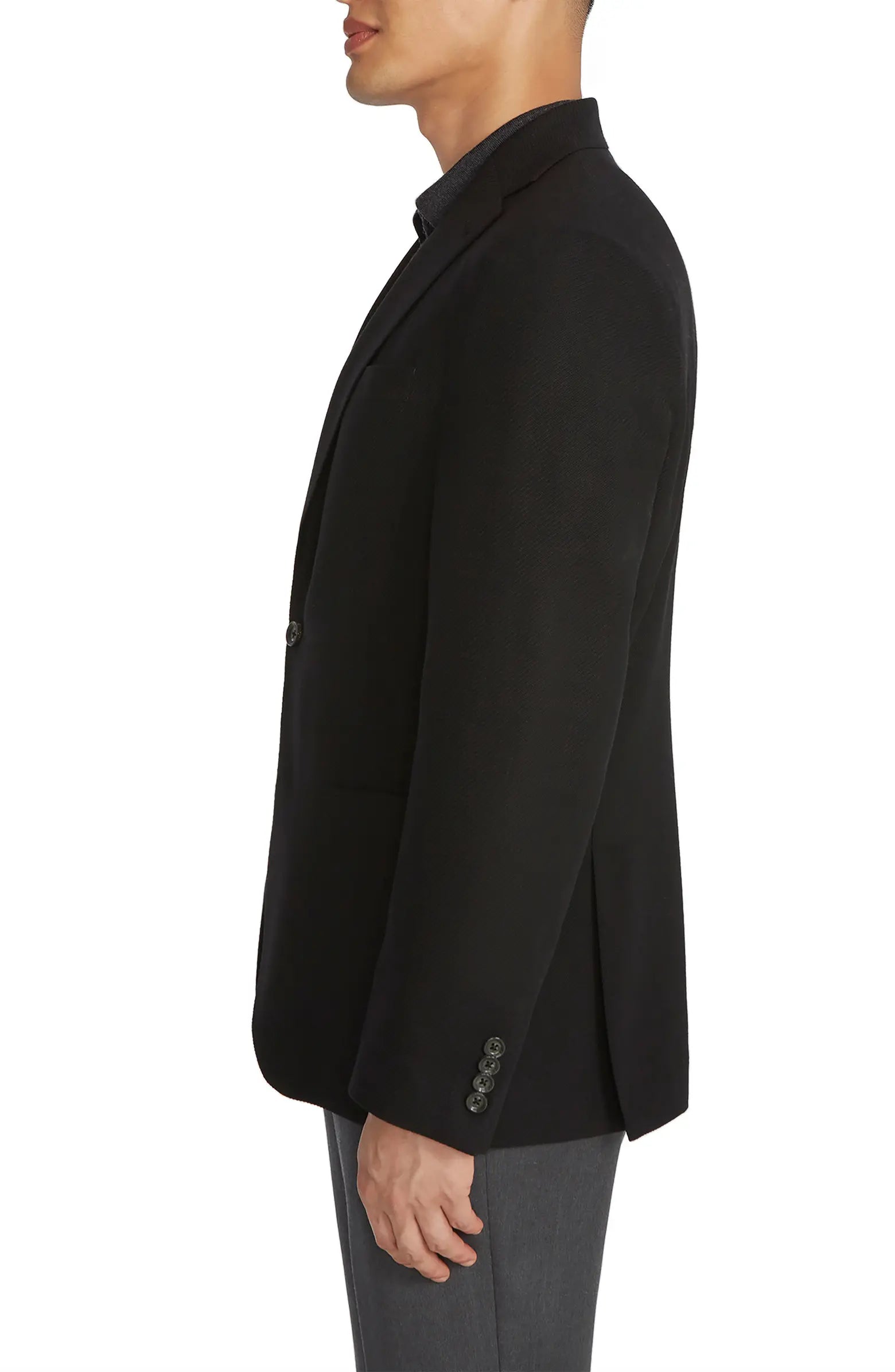 Black Comfortwear Queens Contemporary Fit Unconstructed Knit Sport Coat - Jack Victor - Boutique Jacques International