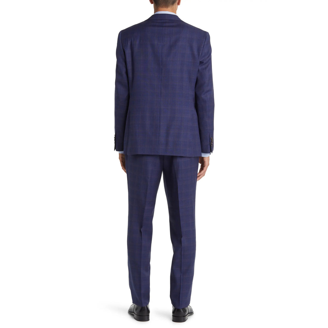 Blue Check Esprit Modern Fit Loro Piana Wool Suit - Jack Victor