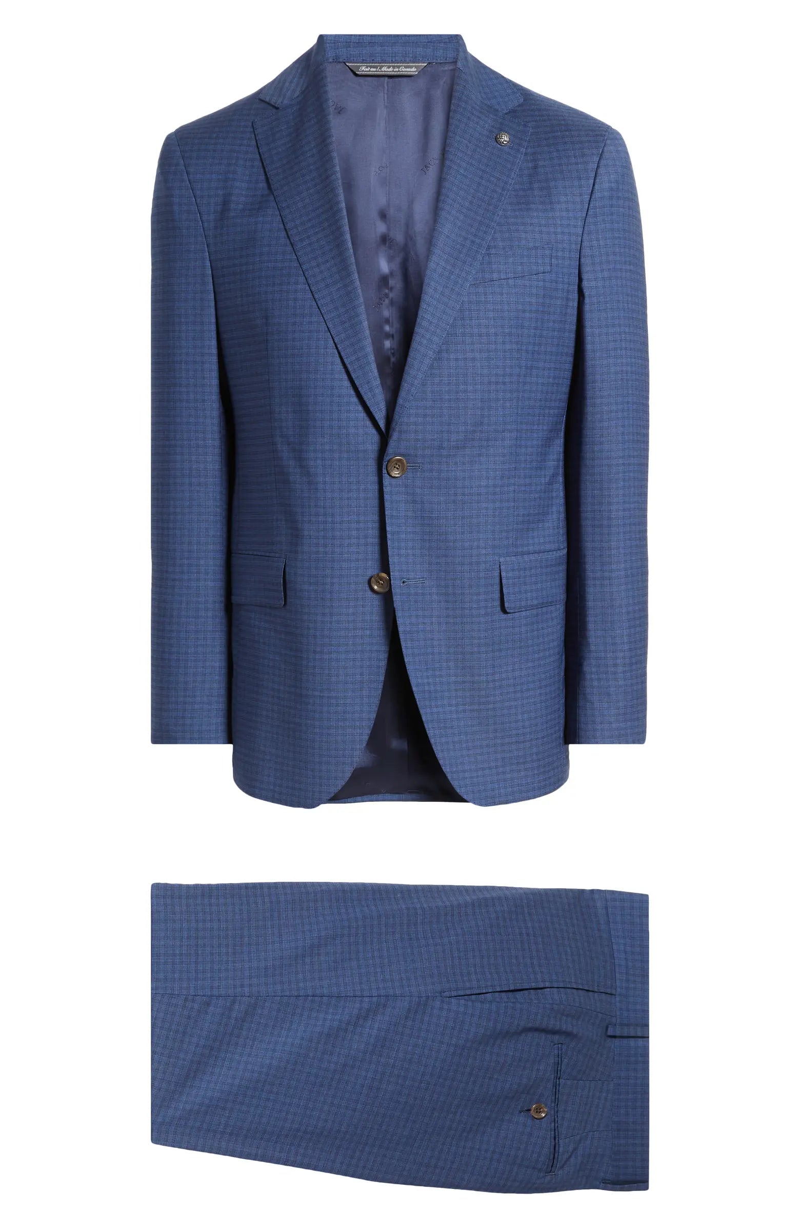 Blue Neat Check Esprit Modern Fit Suit - Jack Victor - Boutique Jacques International