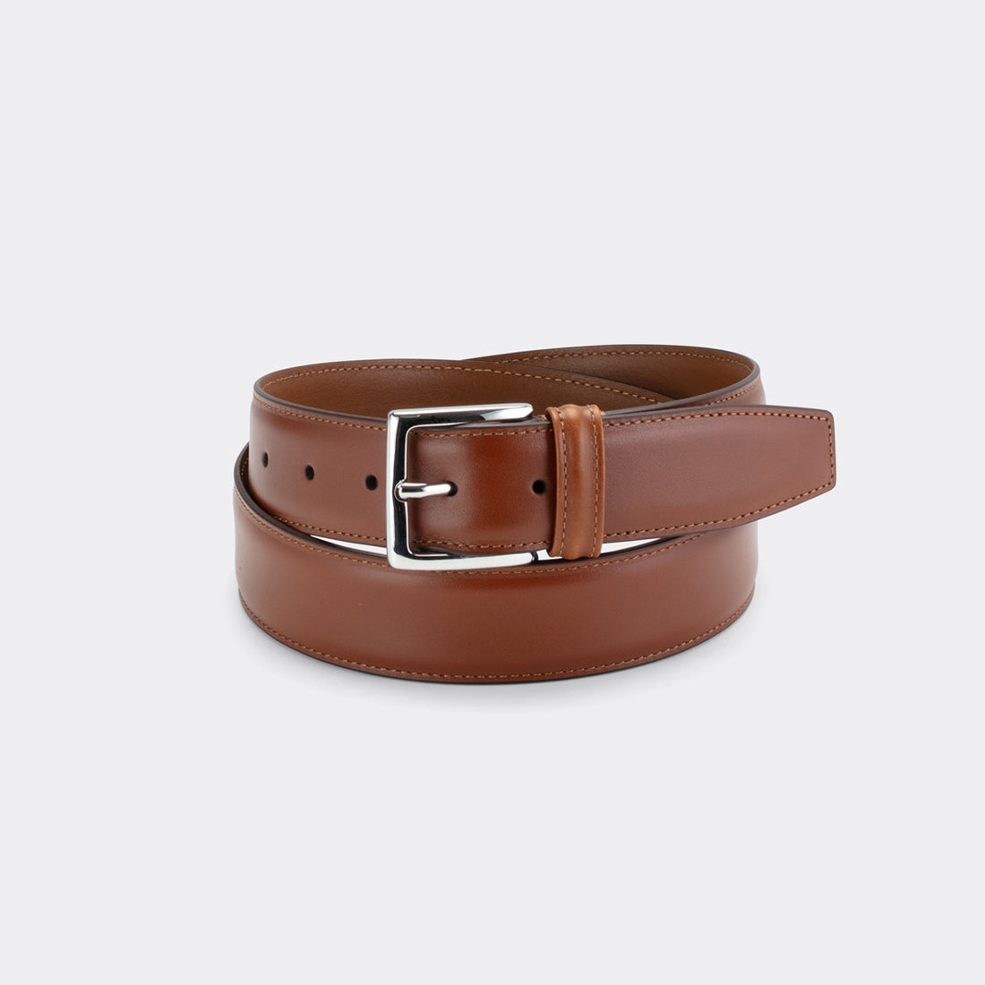 Chestnut Nappa Calf Leather Belt - Anderson's