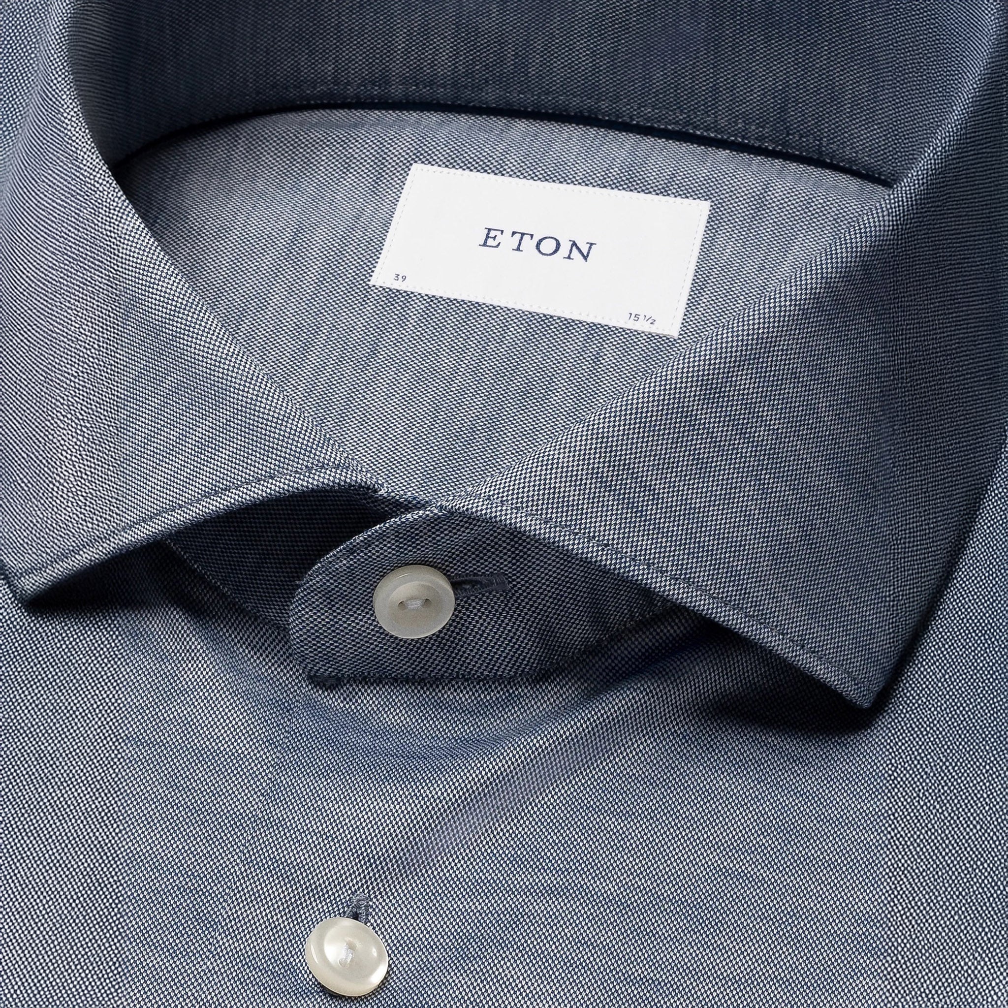 Blue Filo Di Scozia Oxford Slim Fit Shirt - ETON