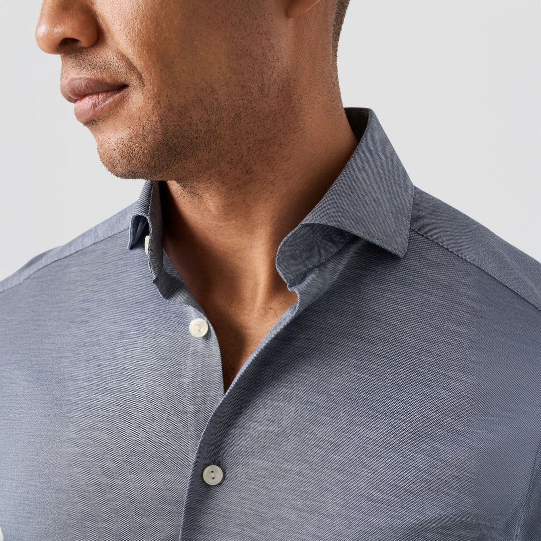 Blue Filo Di Scozia Oxford Slim Fit Shirt - ETON