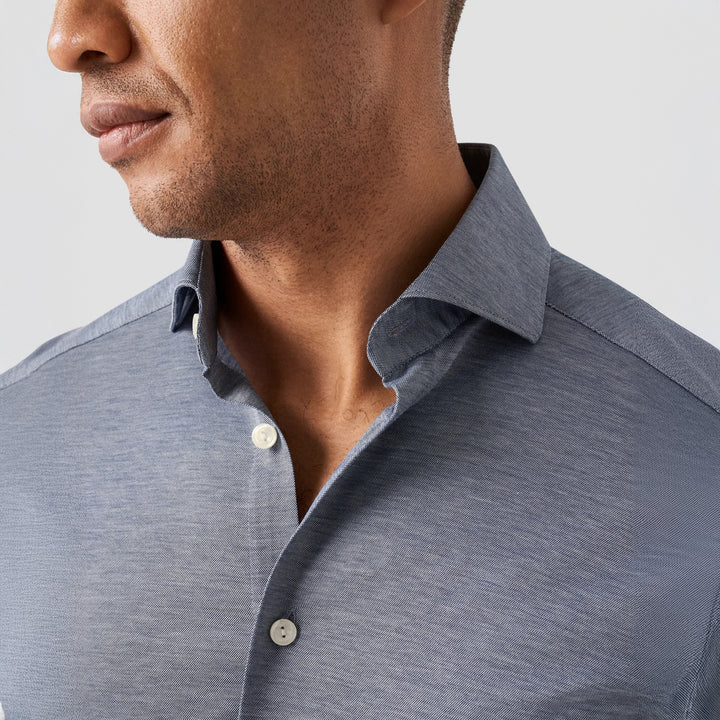 Blue Filo Di Scozia Oxford Slim Fit Shirt - ETON