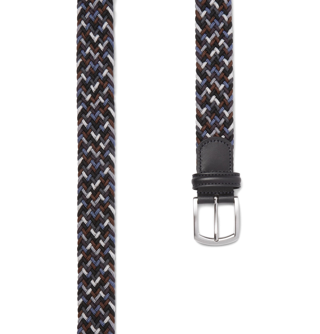 Brown & Blue Mélange Woven Belt - Anderson's