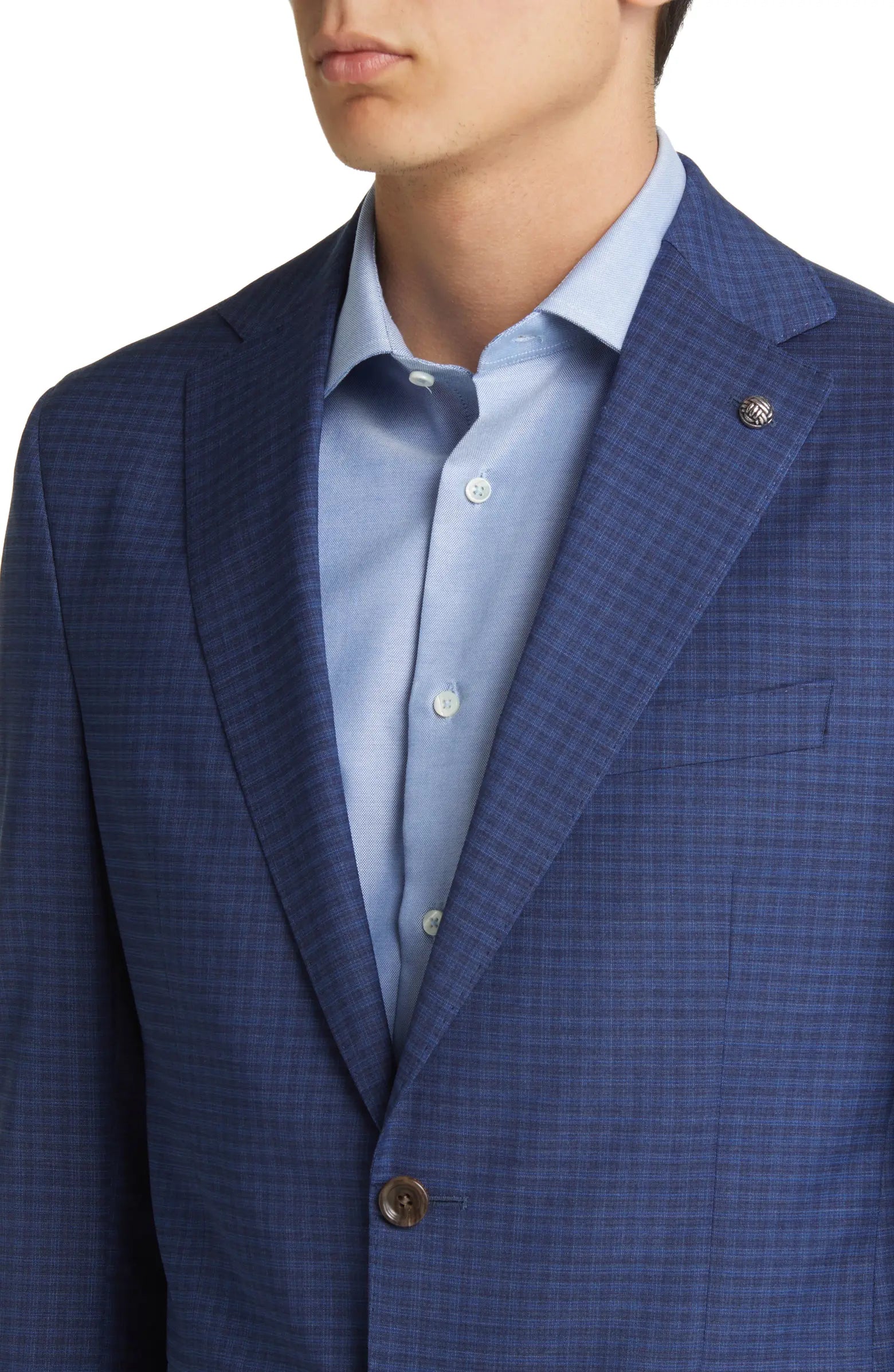 Blue Neat Check Esprit Modern Fit Suit - Jack Victor - Boutique Jacques International