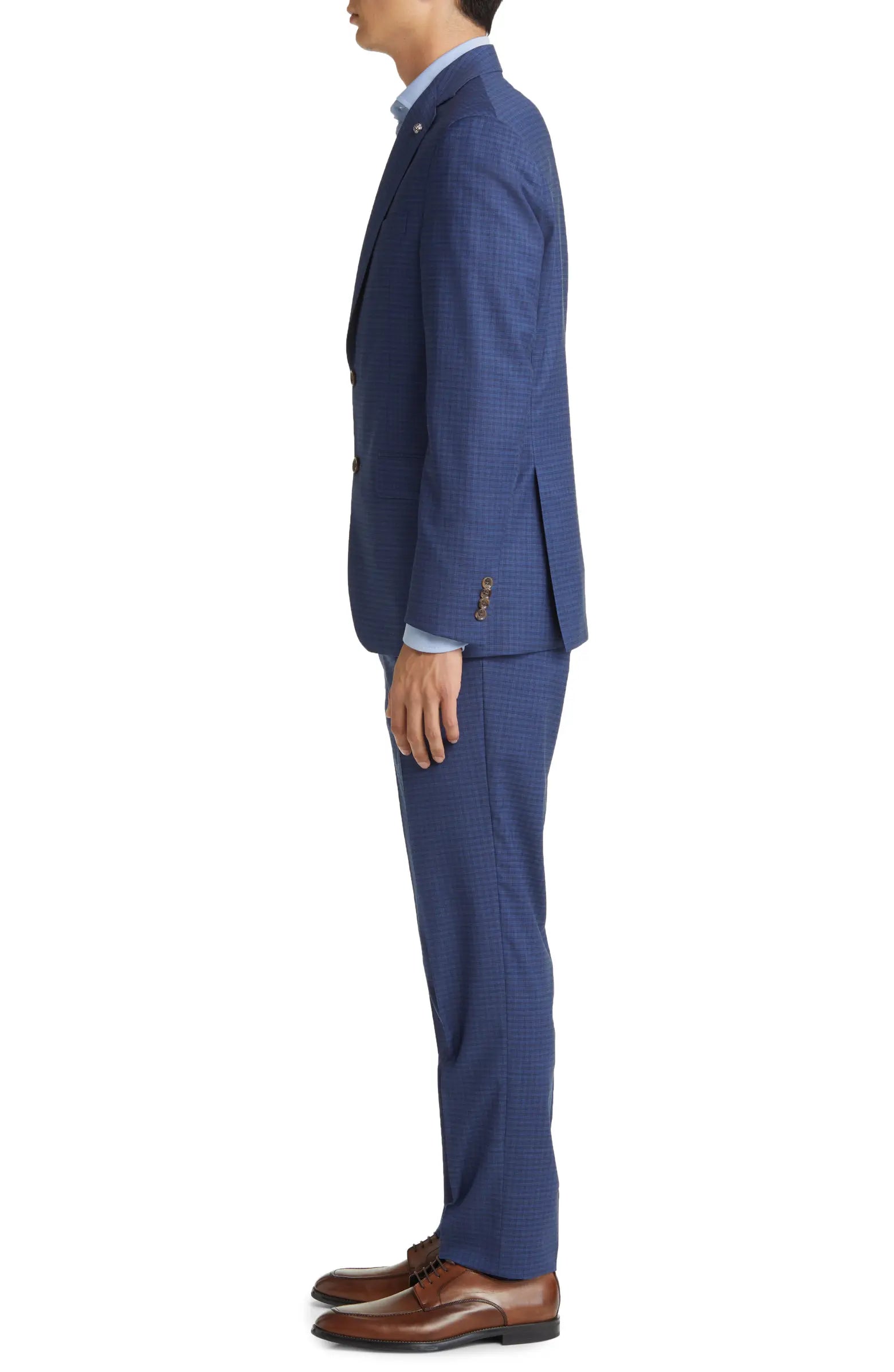 Blue Neat Check Esprit Modern Fit Suit - Jack Victor - Boutique Jacques International