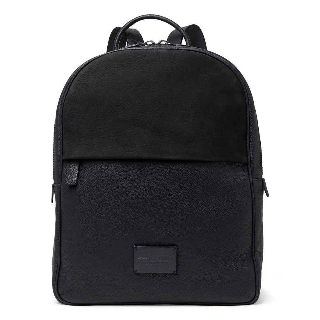 Navy Calf-Leather & Nubuck Business-Casual Backpack - Anderson's