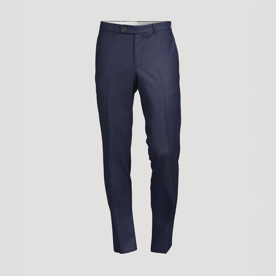 Royal Blue Flannel Wool Modern Fit Yves Single-Pleat Trousers - Jack Victor