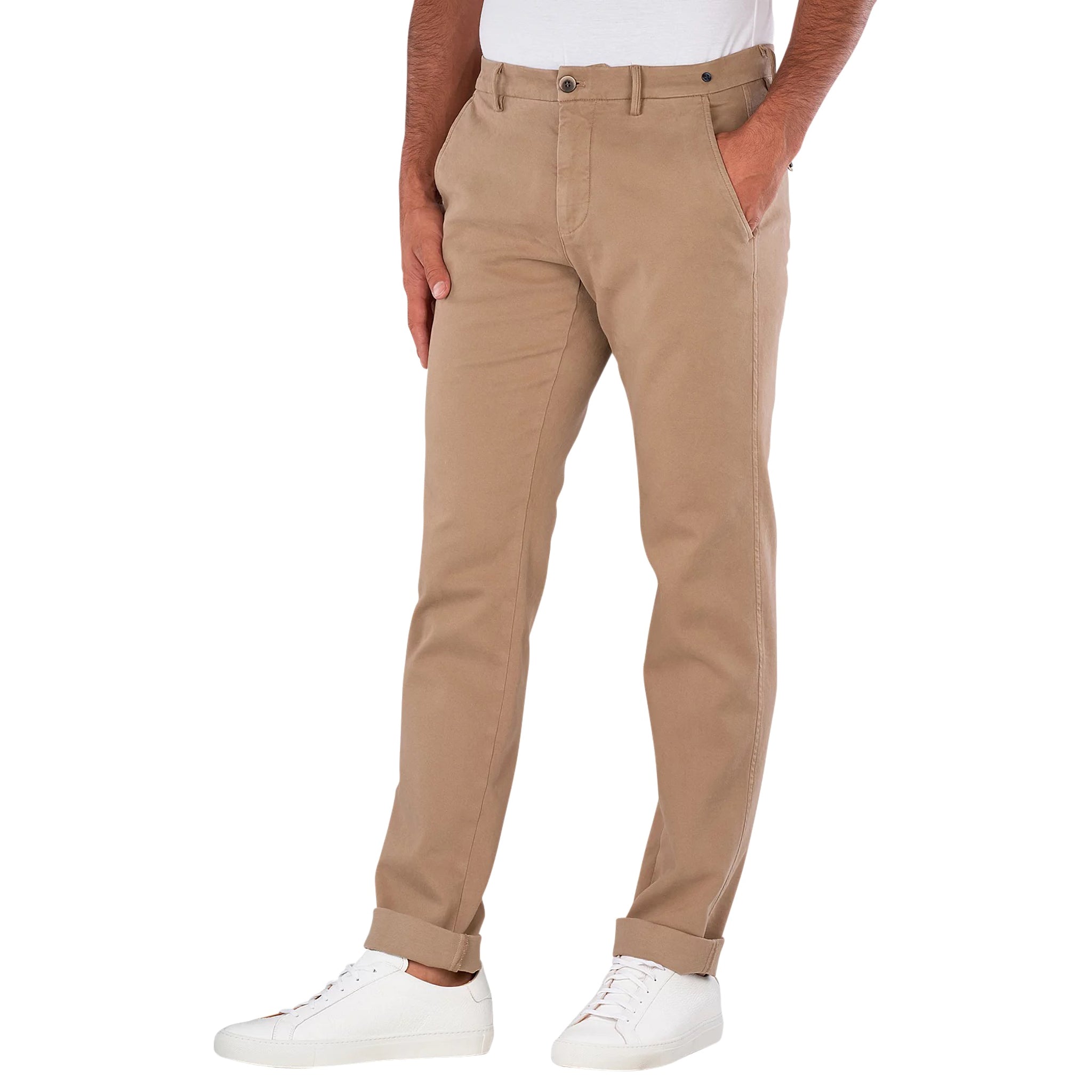 Caramel Twill Stretch Slim Fit Chino - Mason's