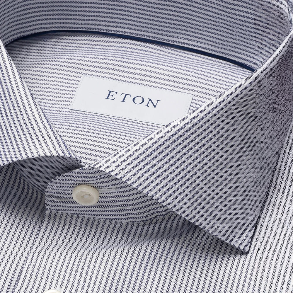 Blue Stripe Oxford Slim Fit Shirt - ETON