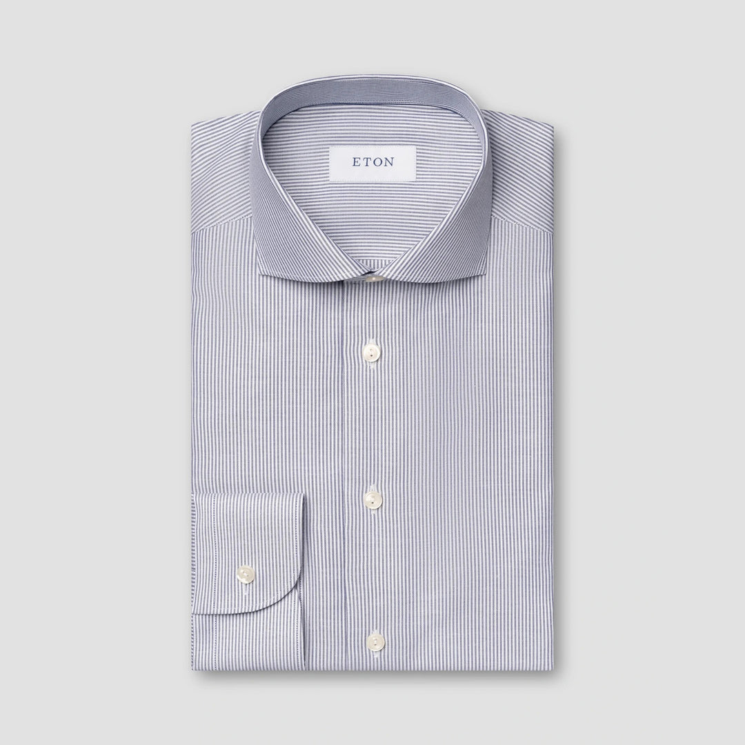 Blue Stripe Oxford Slim Fit Shirt - ETON