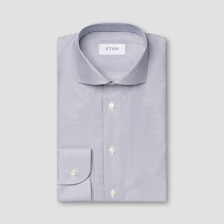 Blue Stripe Oxford Slim Fit Shirt - ETON