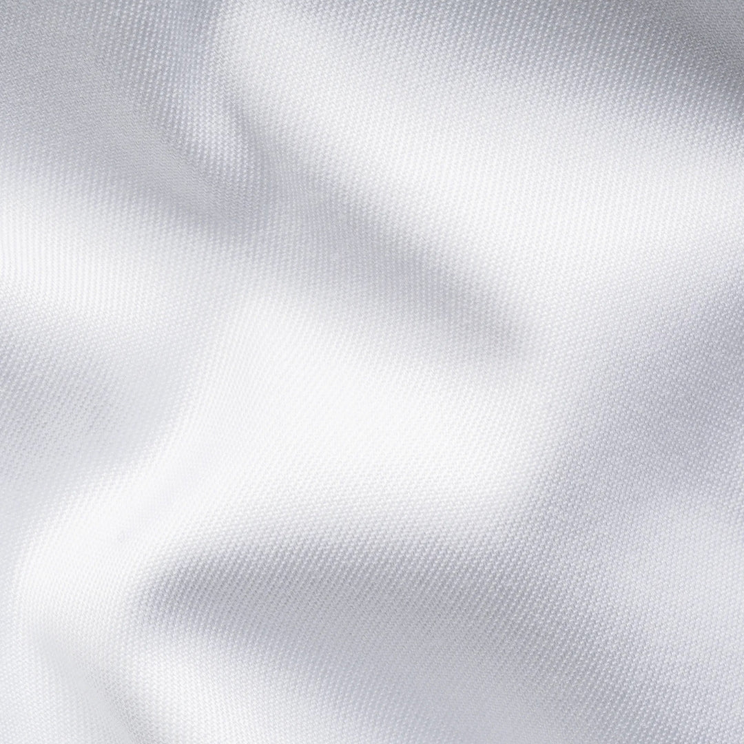 White Floral Effect Contrast Signature Twill Contemporary Fit Shirt - ETON