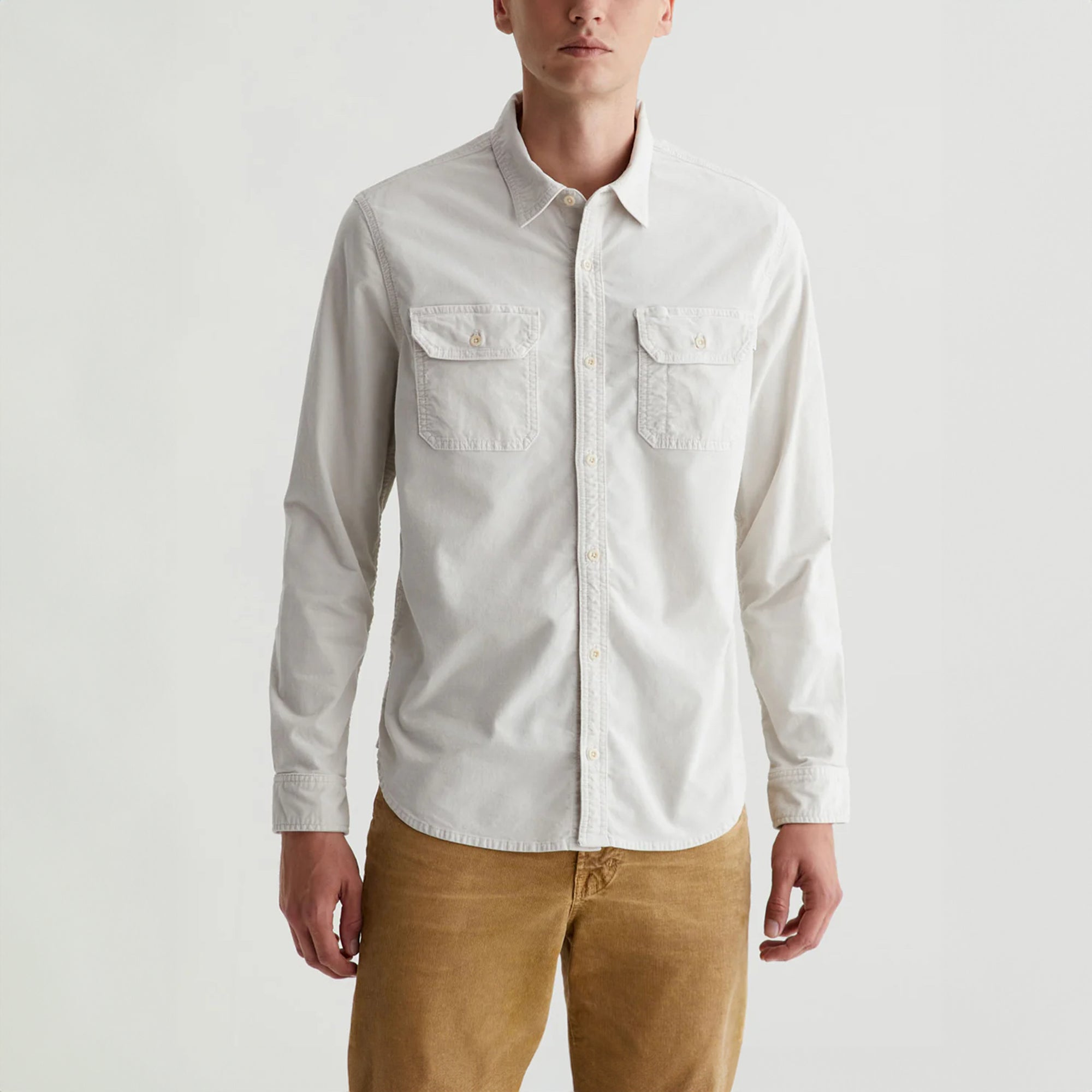 Aiden Pebble Creek Velvet Stretch Corduroy Overshirt - AG