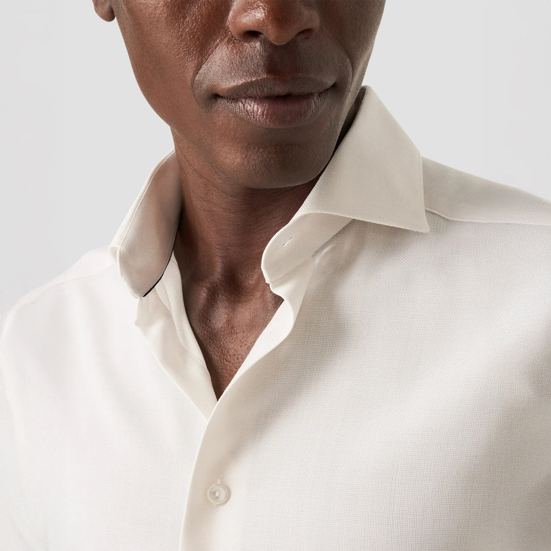 White Royal Oxford Merino Wool Slim Fit Shirt - ETON
