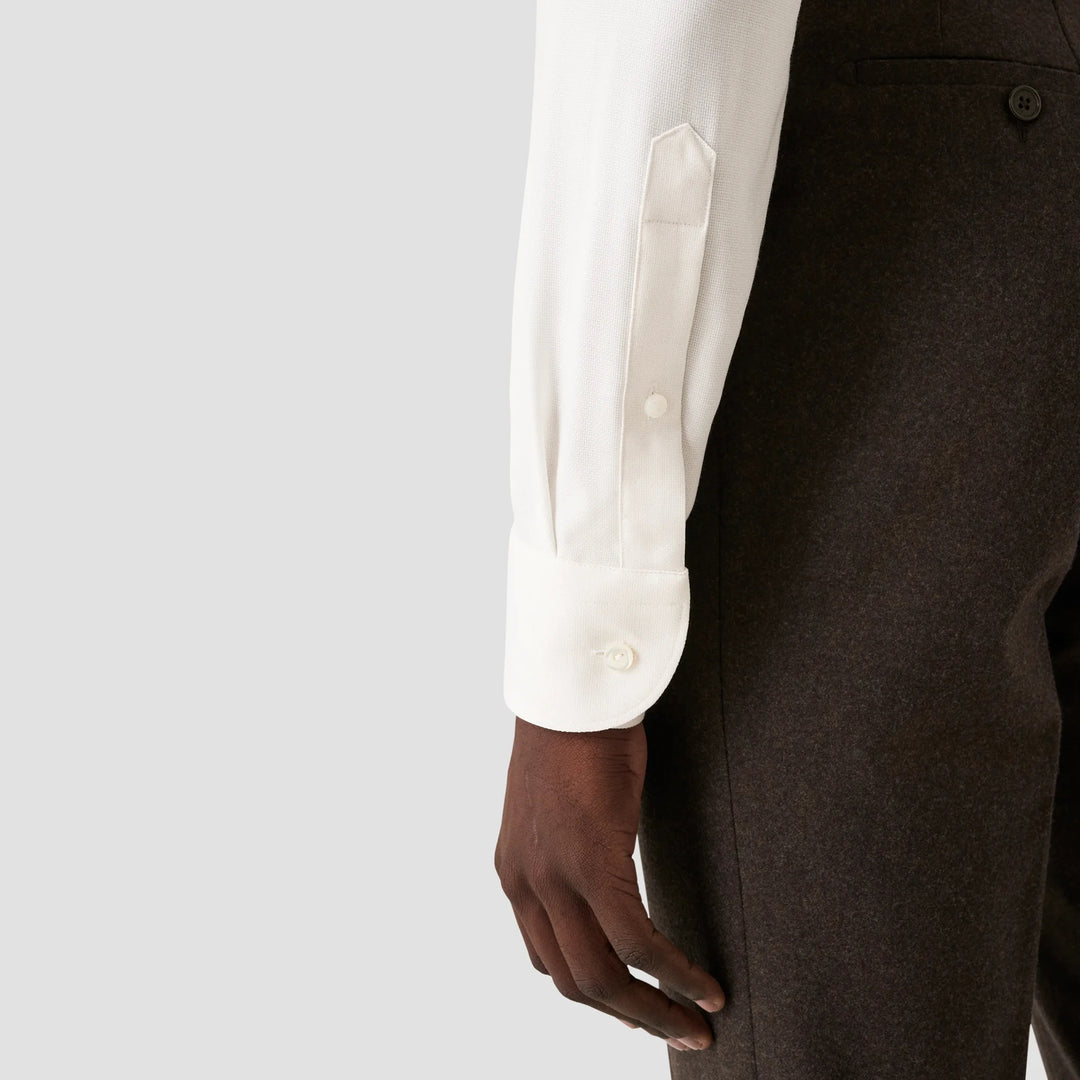 White Royal Oxford Merino Wool Slim Fit Shirt - ETON