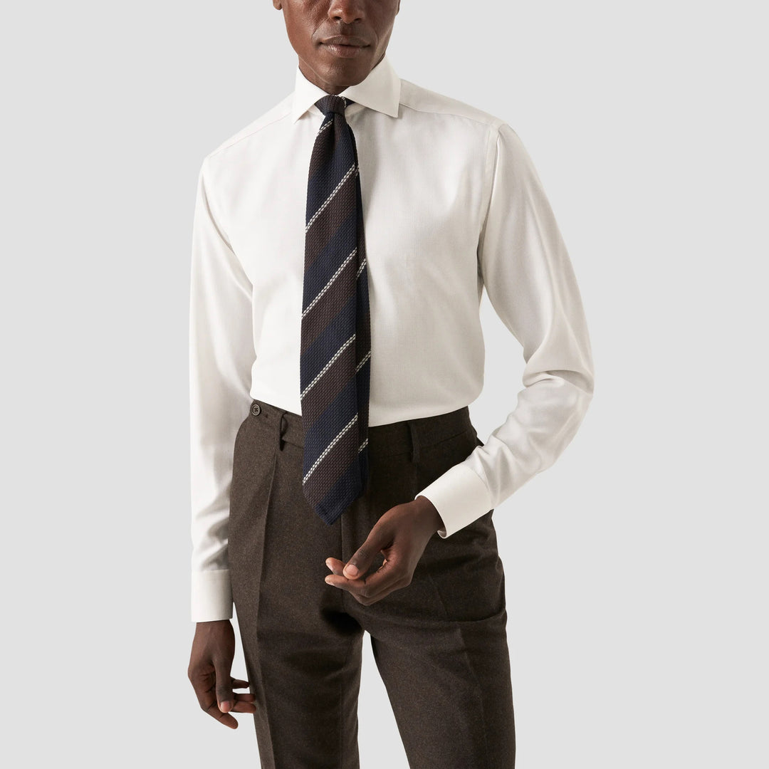 White Royal Oxford Merino Wool Slim Fit Shirt - ETON