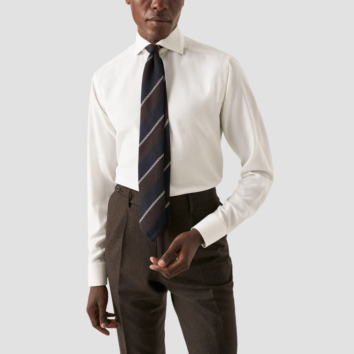 White Royal Oxford Merino Wool Slim Fit Shirt - ETON