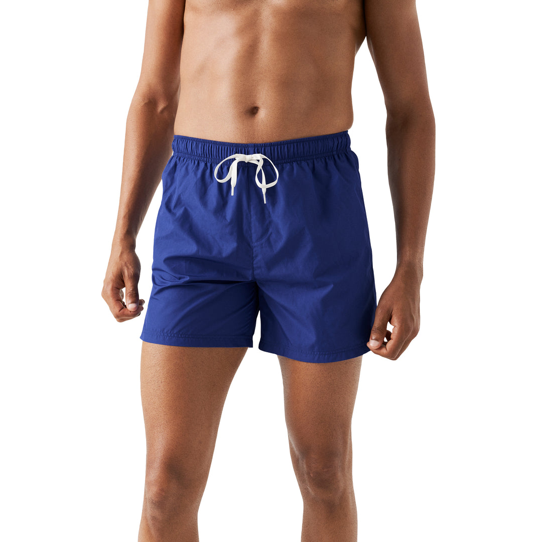 Mid Blue Solid Swimming Shorts - ETON