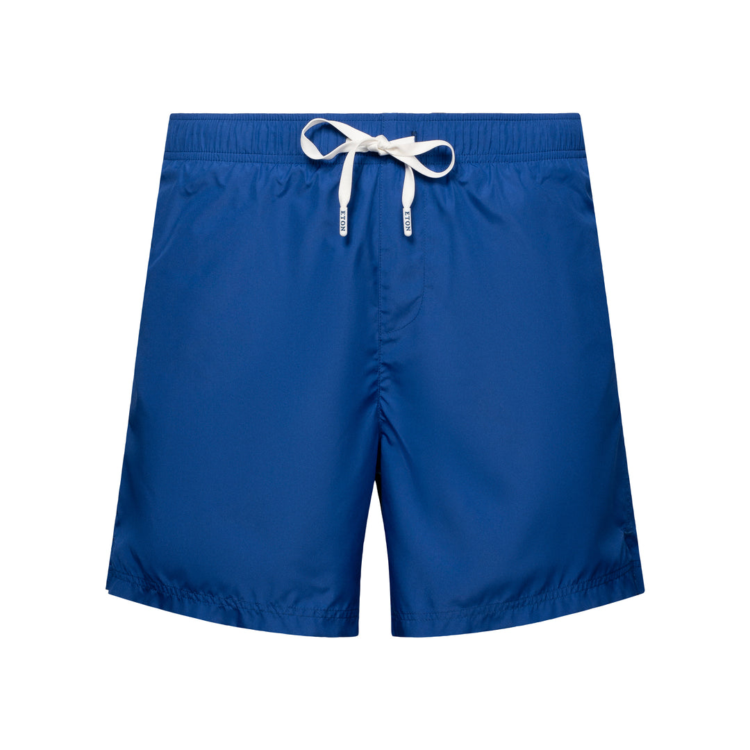 Mid Blue Solid Swimming Shorts - ETON