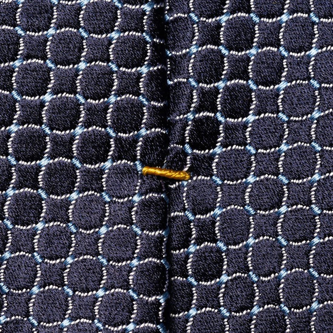 Navy Blue Geometric Pattern Silk Tie - ETON