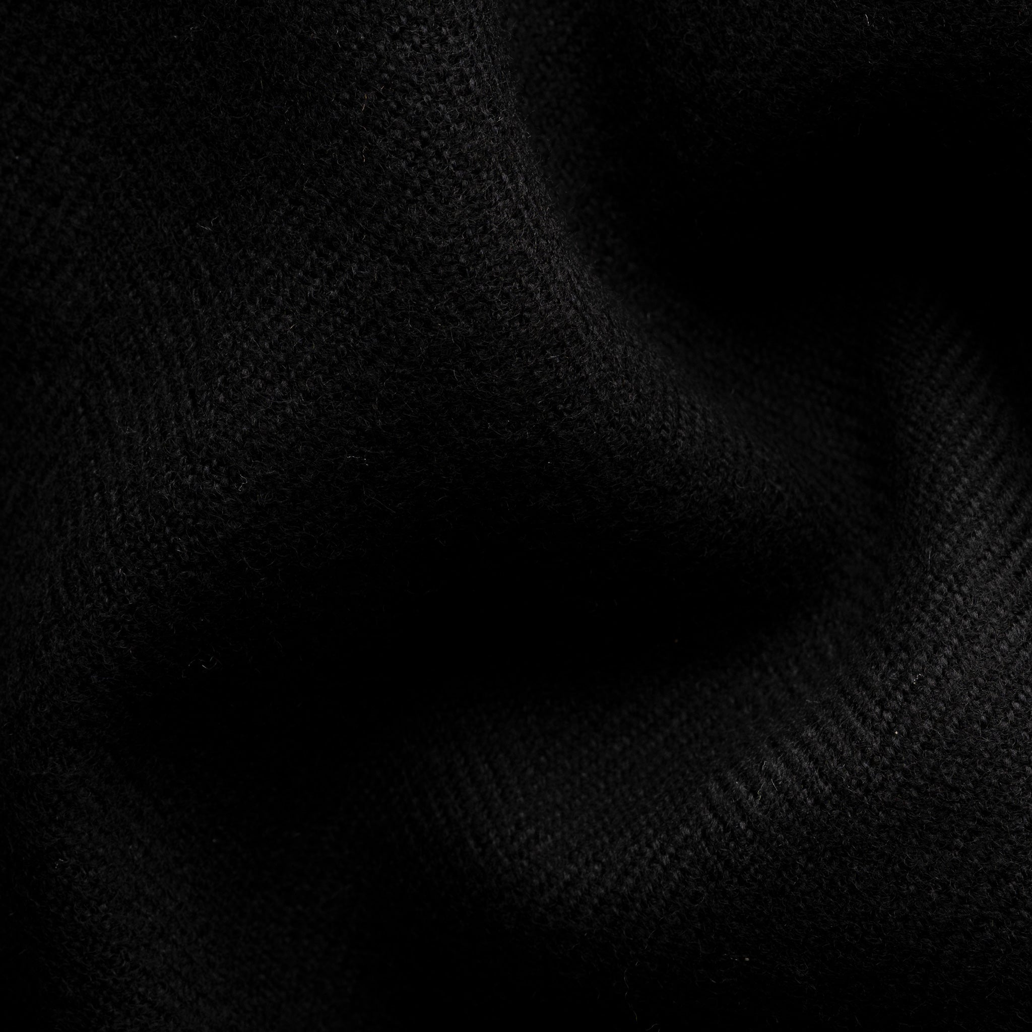 Black Herringbone Merino Wool Scarf - ETON
