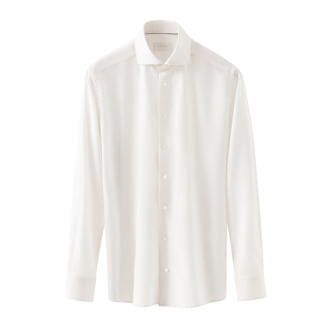 White Royal Oxford Merino Wool Slim Fit Shirt - ETON