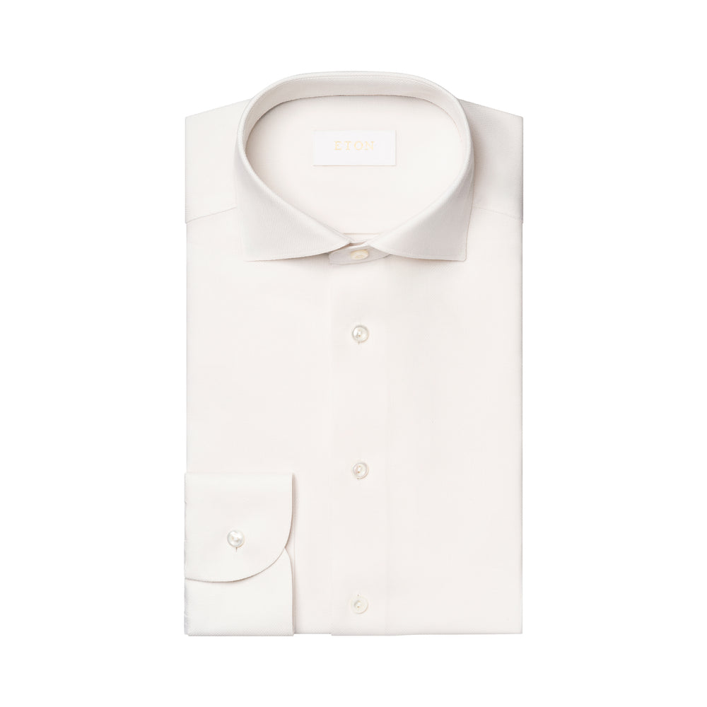 White Royal Oxford Merino Wool Slim Fit Shirt - ETON
