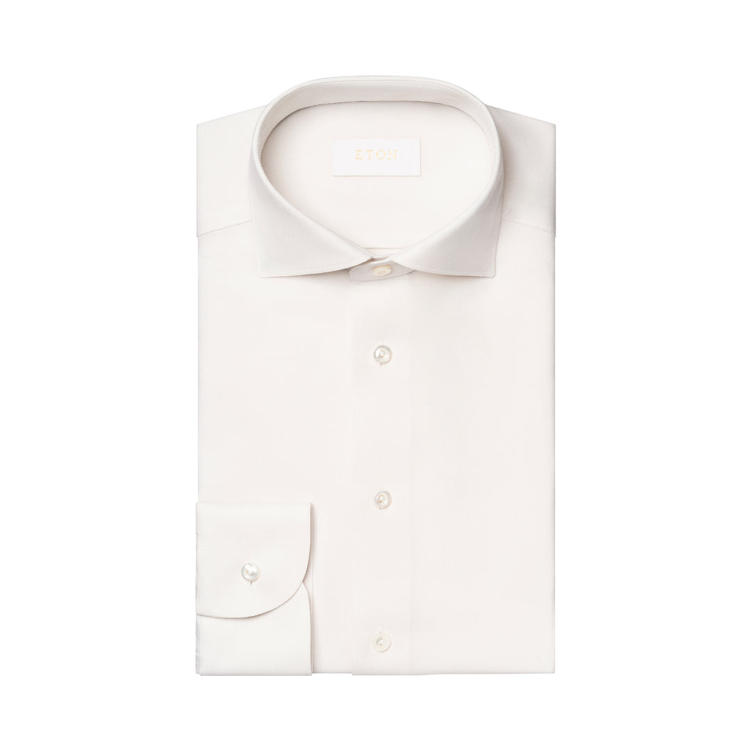 White Royal Oxford Merino Wool Slim Fit Shirt - ETON