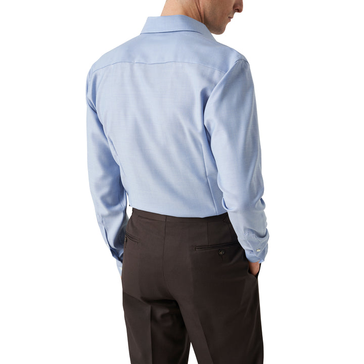 Light Blue Royal Oxford Merino Wool Slim Fit Shirt - ETON