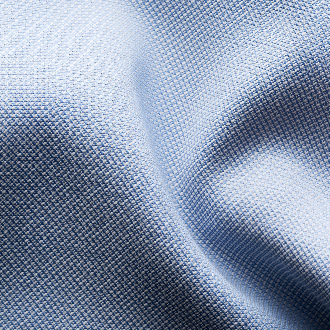 Light Blue Royal Oxford Merino Wool Slim Fit Shirt - ETON