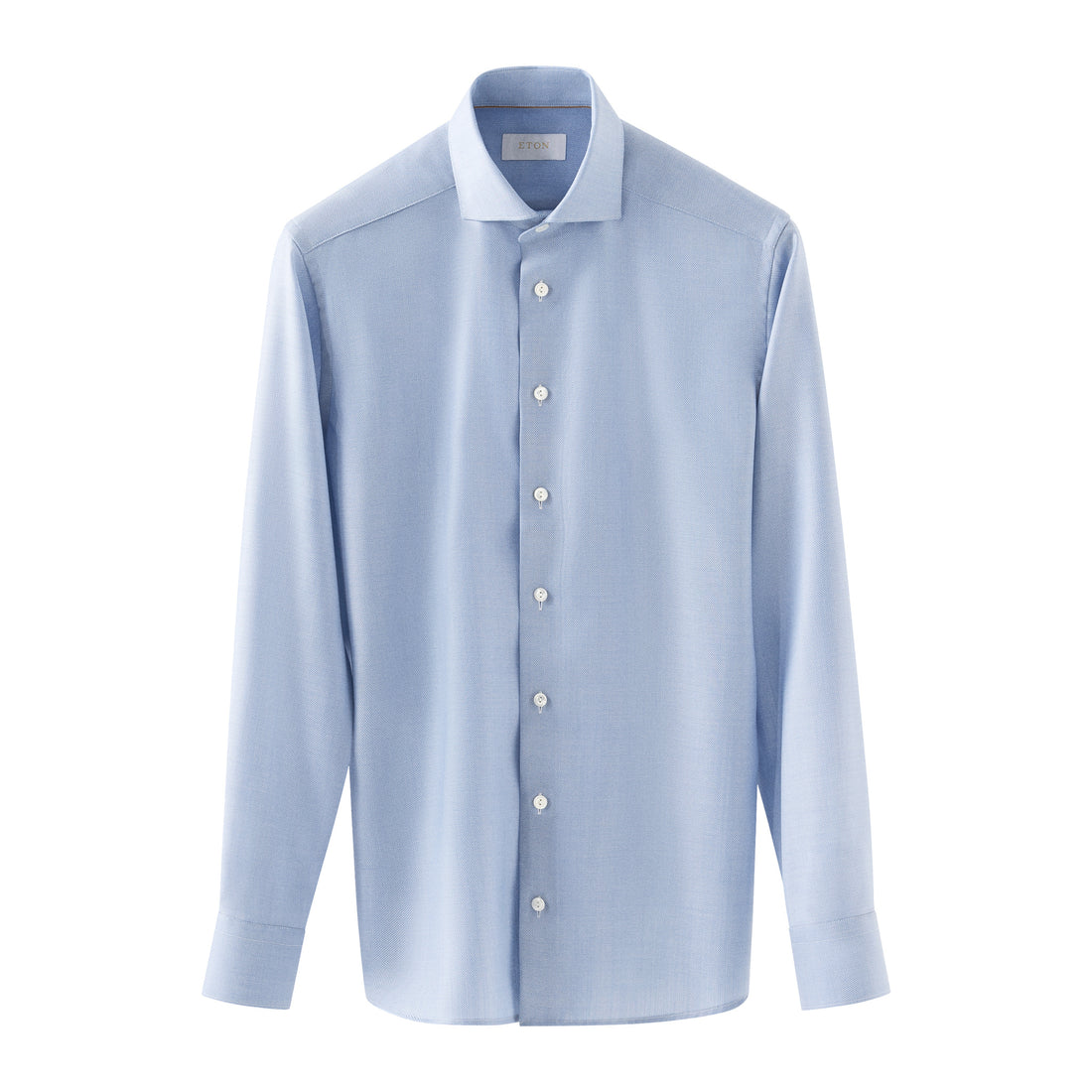Light Blue Royal Oxford Merino Wool Slim Fit Shirt - ETON
