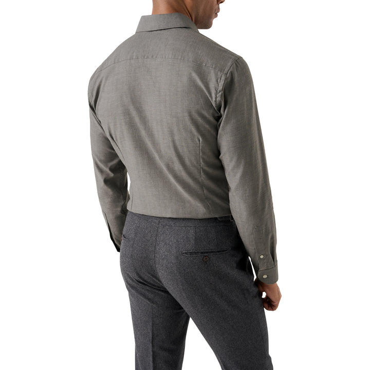 Mid Gray Light Weight Flannel Slim Fit Shirt - ETON