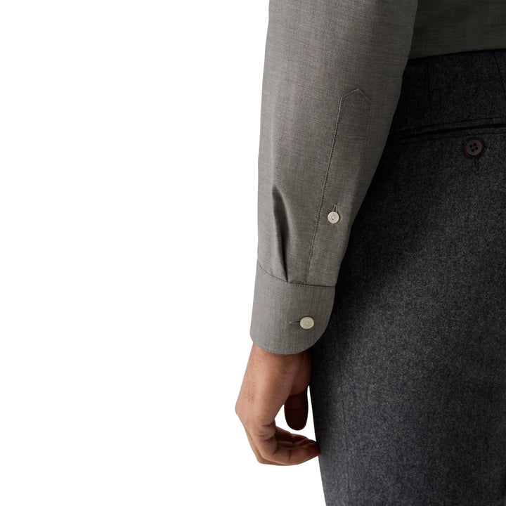Mid Gray Light Weight Flannel Slim Fit Shirt - ETON