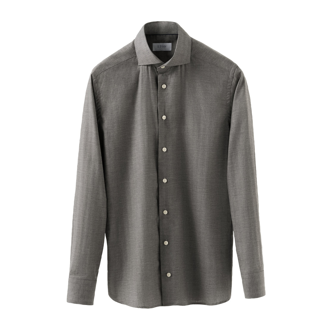 Mid Gray Light Weight Flannel Slim Fit Shirt - ETON