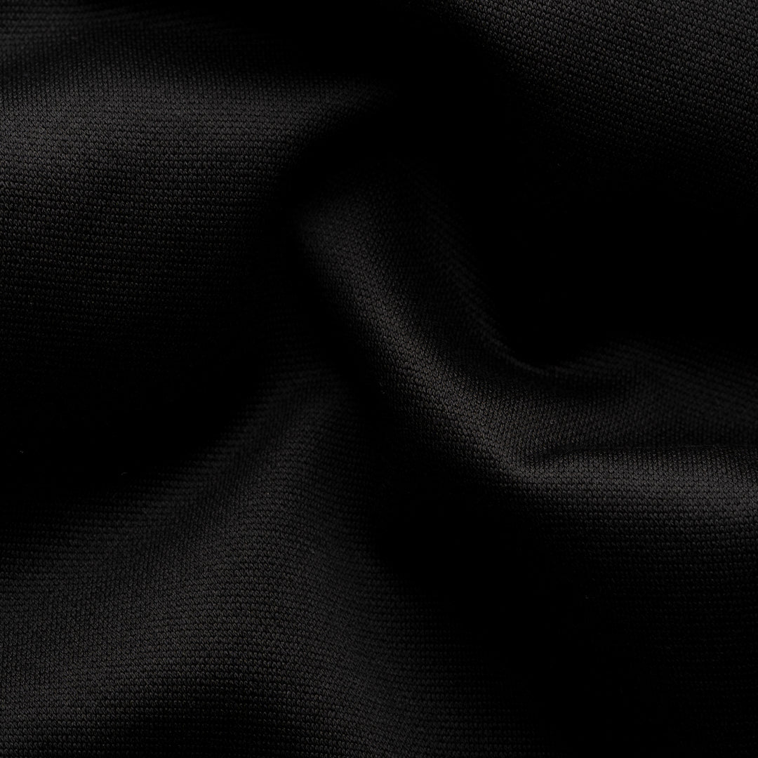 Black Solid Filo Di Scozia Knitted Jacquard Slim Fit Shirt - ETON