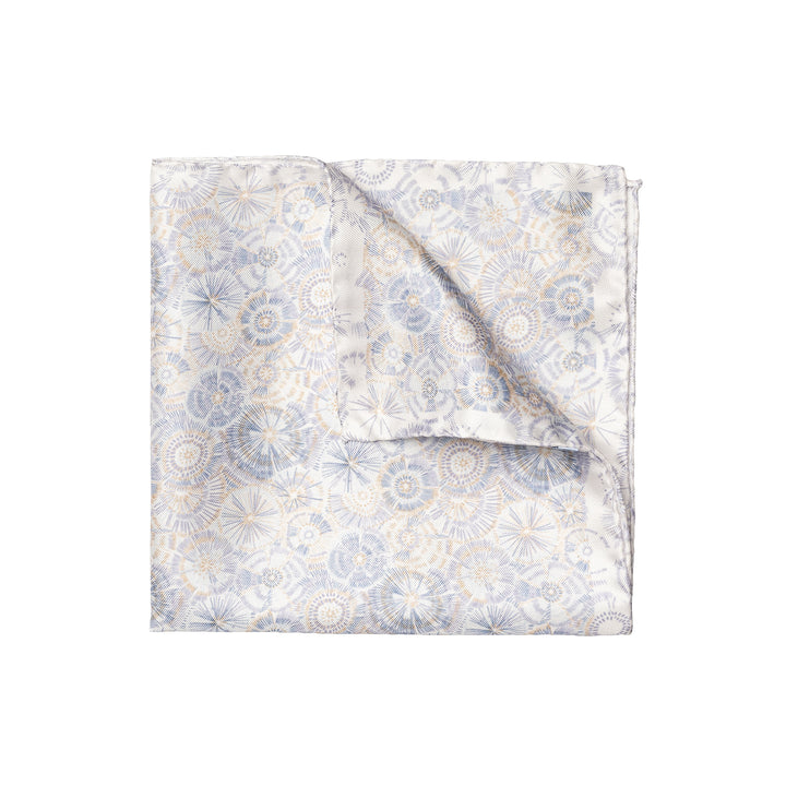 White Fireworks Motif Silk Pocket Square - ETON - Boutique Jacques International
