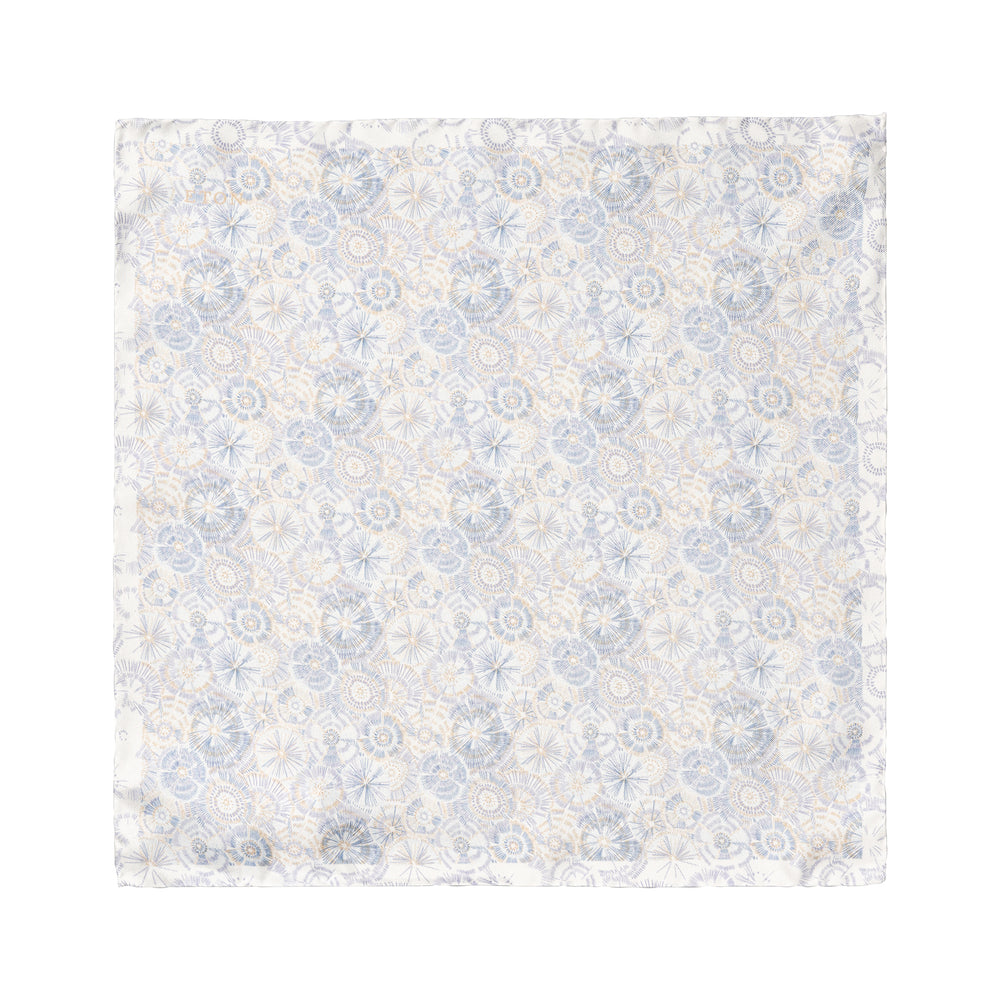 White Fireworks Motif Silk Pocket Square - ETON - Boutique Jacques International
