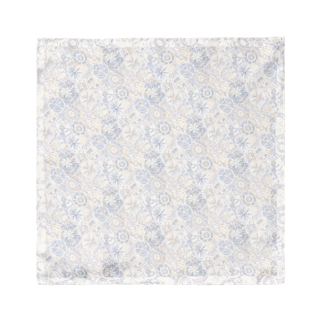 White Fireworks Motif Silk Pocket Square - ETON - Boutique Jacques International
