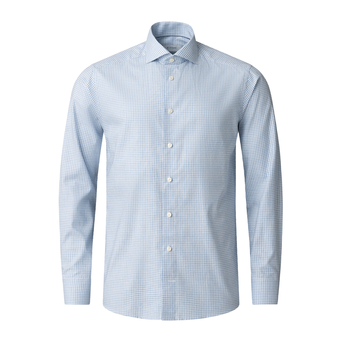 Light Blue Check Signature Oxford Slim Fit Shirt - ETON